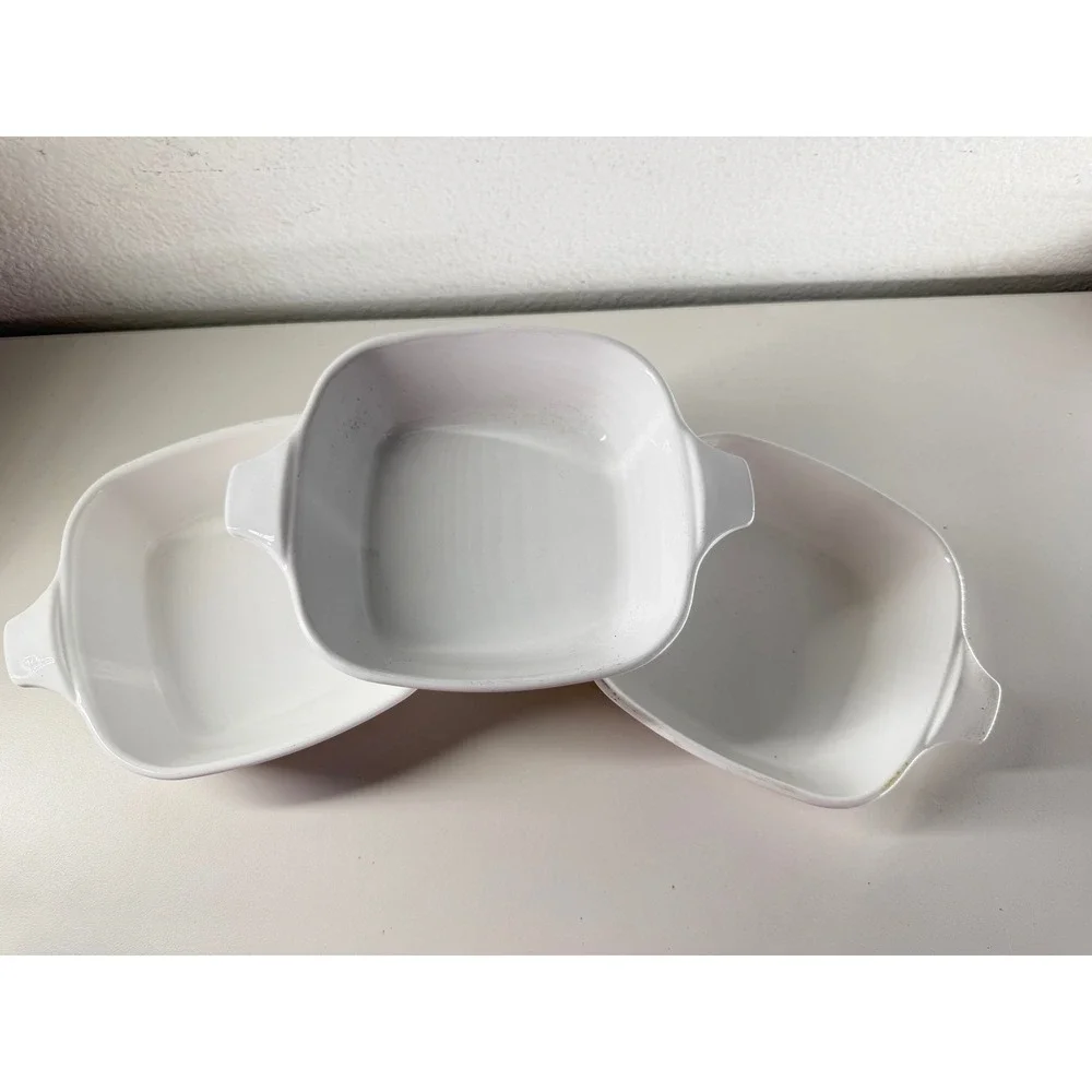 Vintage Corning Ware Blue Cornflower Petite Pan Set of 3 P-41-B P-43-B White
